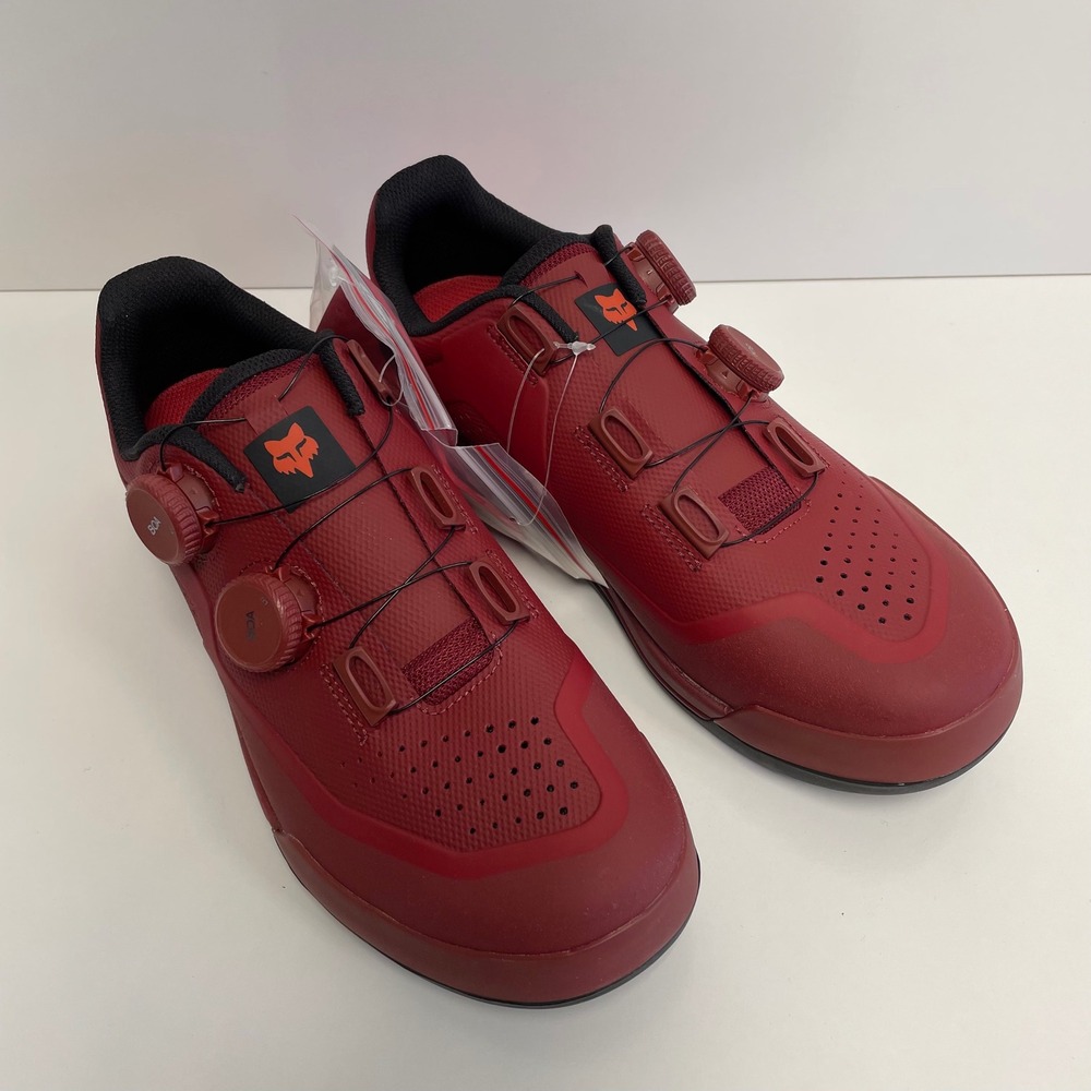 Fox Union BOA Clipless Mountain Bike Shoes EU 40 US 7.5 Maroon Red‎ NWOB - Picture 2 of 10